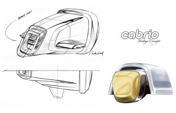 Fiat Uno Cabrio Headrest Design Sketch