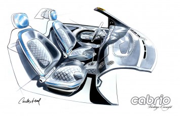Fiat Uno Cabrio Interior Design Sketch
