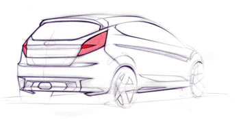 Ford Fiesta Design Sketch