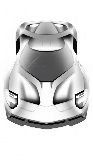 Ford GT Design Sketch render by Colin Bonathan