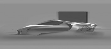 Ford GT Design Sketch Render by Marc Cammeyer