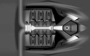 Ford GT Engine Design Sketch render by Colin Bonathan