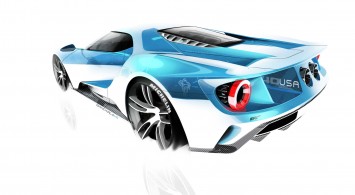 Ford GT Exterior Design Sketch Render by Giancarlo Viganego