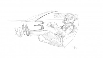 Ford GT Interior Design Sketch