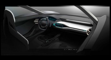 Ford GT Interior Design Sketch Render by David McCall
