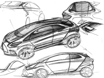 Ford iosis MAX Concept Design Sketches