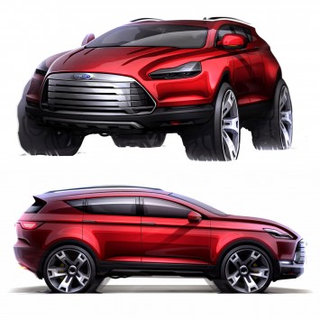 Ford Kuga Concept Design Sketch by Denis Zhuravlev