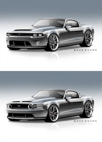 Ford Mustang Design Sketches by Kyle Evans