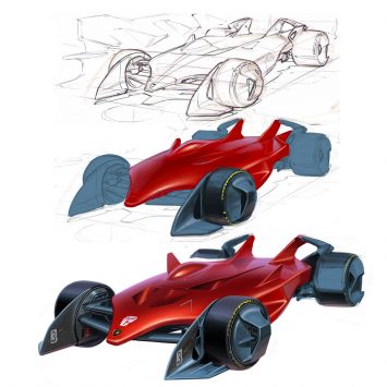 Formula 1 Concept Design Sketch Tutorial by John Frye