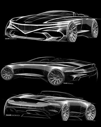 Genesis X Convertible Concept Design Sketches by Samir Sadikhov