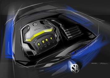 Golf R 400 Concept Engine Design Sketch