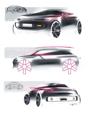 Gurgel BR-8000 Concept by Arthur Martins - Design Sketches