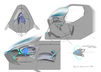 HALO Aero Sleigh Interior Design Sketch