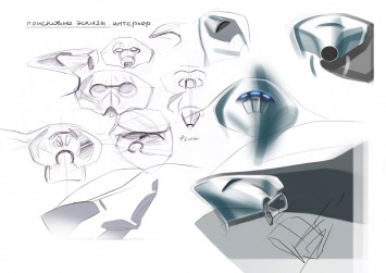 HALO Aero Sleigh Interior Design Sketch