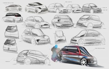 Honda Concept Ideation Design Sketches by Alireza Saeedi