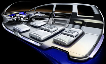 Honda Odyssey Concept Interior Design Sketch