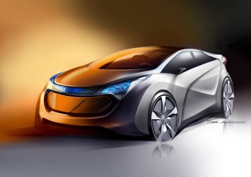 Hyundai HND 4 Blue Will Concept Design Sketch