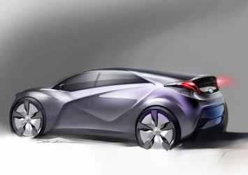 Hyundai HND 4 Blue Will Concept Design Sketch
