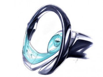 Hyundai i flow Concept Steering Wheel Design Sketch