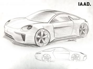 IAAD Porsche 928 Design Sketches by Mizrahi Tamir