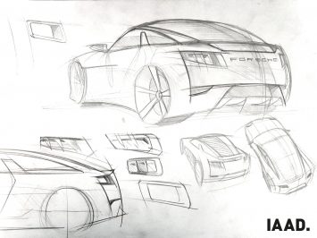 IAAD Porsche 928 Design Sketches by Mizrahi Tamir