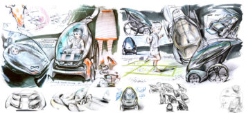 IED Pininfarina Entity and Companion Concept - Design Sketches