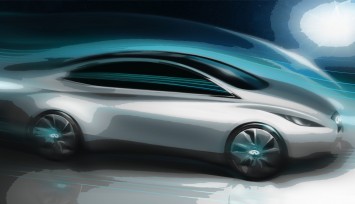 Infiniti Electric Sedan Concept Design Sketch