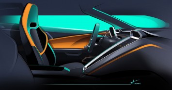 Italdesign GTZero Concept Interior Design Sketch Illustration Render