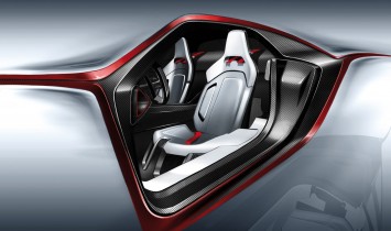 Italdesign Parcour Roadster Concept - Interior Design Sketch