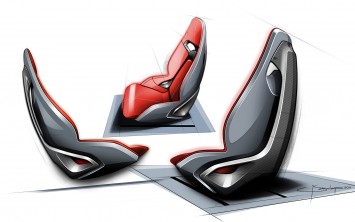 Jaguar C-X16 Concept Seat Design Sketch