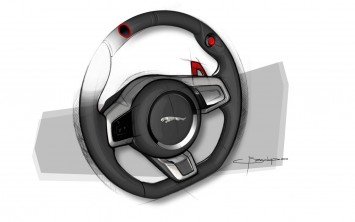 Jaguar C-X16 Concept Steering Wheel Design Sketch