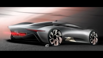 Jaguar C-X75 Concept Design Sketch