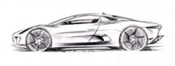 Jaguar C X75 Concept Design Sketch