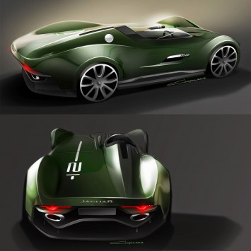 Jaguar Streamline Concept Design Sketches by David Gayon