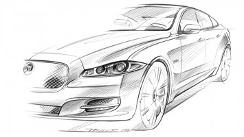 Jaguar XJ Design Sketch by Giles Taylor