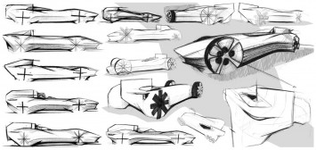 Jaguar XK-I Concept Design Sketches