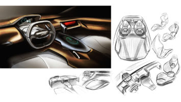 Jeep E PIC Concept by Kefeng Liu Interior Design Sketches