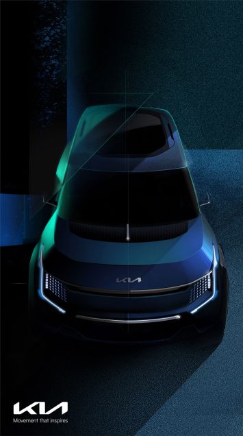 Kia Concept EV9 Exterior Design Sketch Render