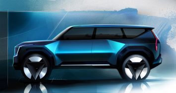 Kia Concept EV9 Exterior Design Sketch Render