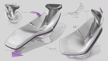 Kia Futuron Concept Seat Design Sketch