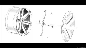 Kia Futuron Concept Wheel Design Sketch