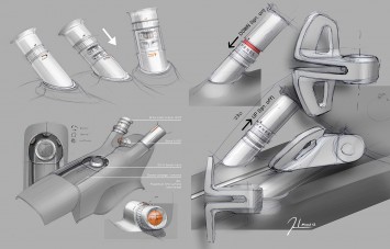 Kia Niro Concept - Interior Design Sketch - Details