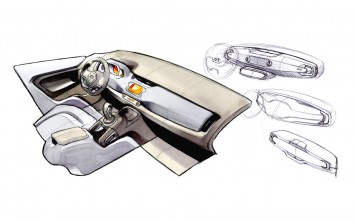 Kia Sportage Interior design sketch
