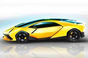 Lamborghini Arquero Design Sketch Render