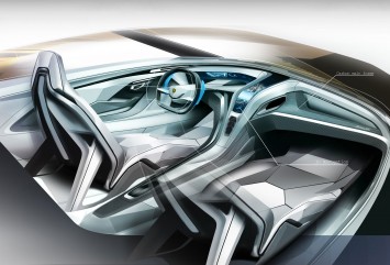 Lamborghini Arquero Interior Design Sketch