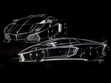 Lamborghini Aventador Design Sketch by Filippo Perini