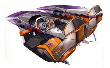 Lamborghini Concept S Interior Design Sketch