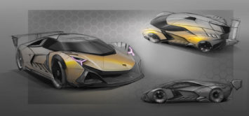 Lamborghini Encierro Concept Design Sketch by Ivan Borisov