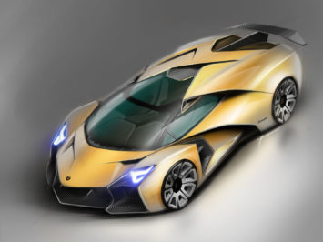 Lamborghini Encierro Concept Design Sketch Render