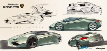Lamborghini Ganador Concept Design Sketch